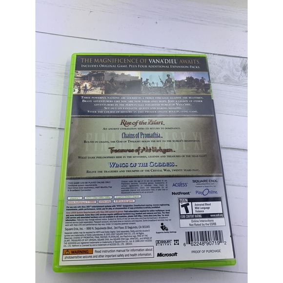 Xbox 360 - Final Fantasy 11 XI: Vana'diel Collection 2008 Xbox 360 Complete - Picture 2 of 3